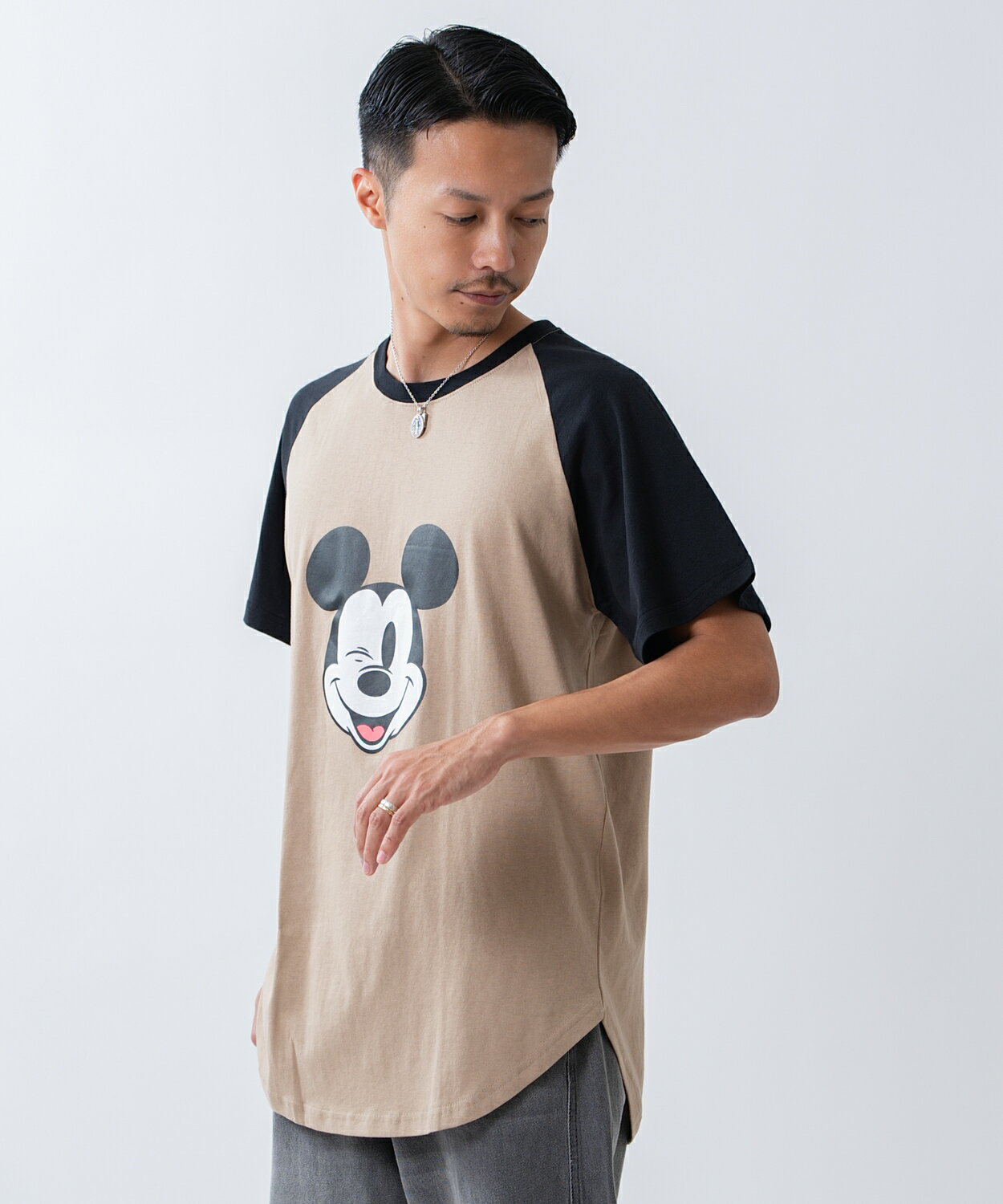 楽天市場】ミッキー ラグラン t シャツ（トップス｜メンズファッション