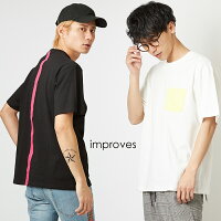 Tシャツ メンズ レディース カットソー 半袖 クルーネック 蛍光 ポケット トップス ホワイト ブラック 白 黒 きれいめ カジュアル ストリート系 ストリートファッション スケーター サーフ系 メンズファッション