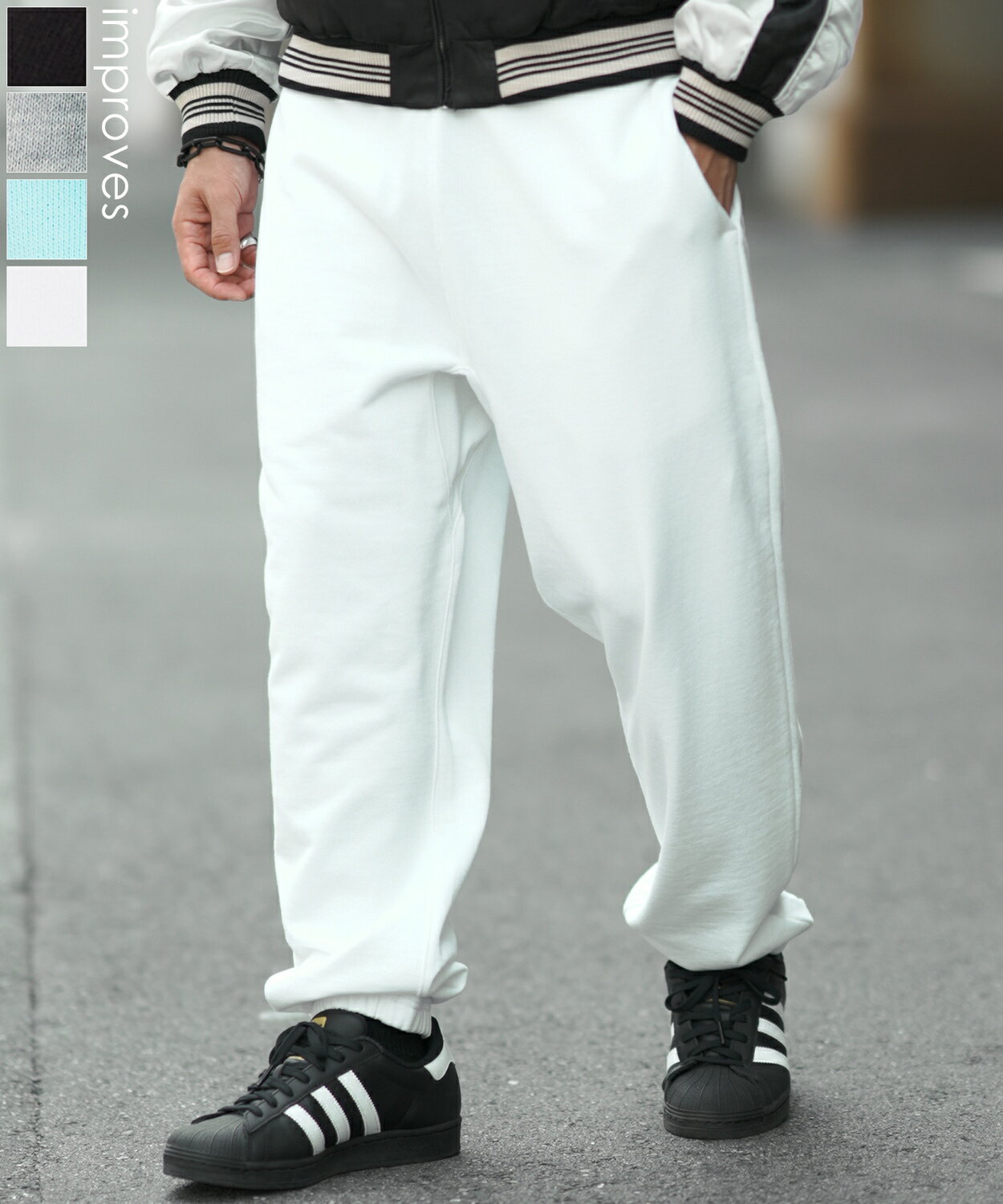 【SALE / 10%OFF】パンツ メンズ レディース SIDEWAY STANCE サイドウェイスタンス スウェット イージーパンツ ジョガーパンツ トラックパンツ オーバーサイズ 大きめ アメカジ カジュアル スケーター ストリート 韓国ファッション ブラック ホワイト グレー ブルー