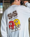 長袖Tシャツ メンズ レディース SIDEWAY STANCE サイドウェイスタンス オリジナルプリント グラフィック ロンT SWS 039 s エイトボール 大きめ アメカジ カジュアル スケーター ストリート 韓国ファッション