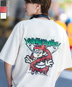 半袖Tシャツ メンズ レディース SIDEWAY STANCE サイドウェイスタンス オリジナルプリント ピグメント サンダーノーウェイ カットソー 大きめ アメカジ カジュアル スケーター ストリート パロディ 古着MIX 韓国ファッション