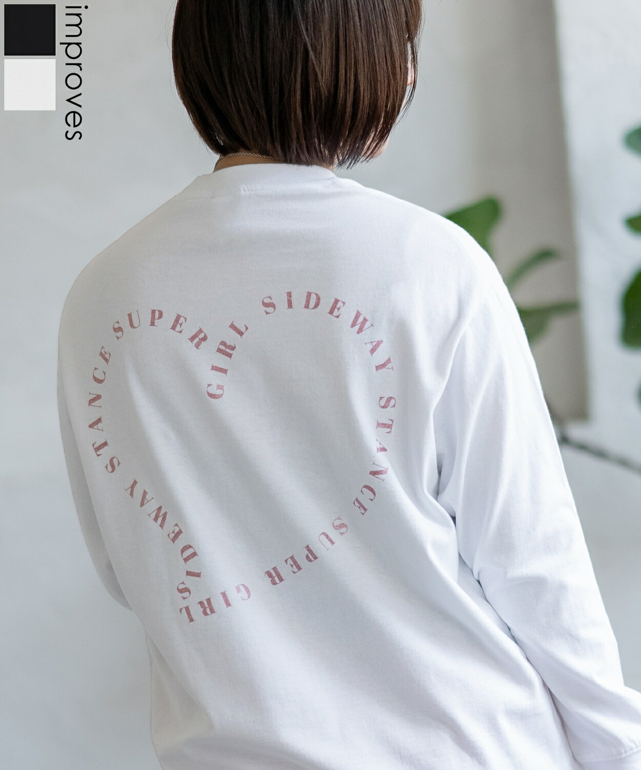 【SALE / 20%OFF】長袖Tシャツ レディース SIDEWAY STANCE サイドウェイスタンス オリジナルプリント ハートロゴ ロンT Tシャツ カットソー 大きめ アメカジ カジュアル スケーター ストリート 古着MIX 韓国ファッション(4.0)