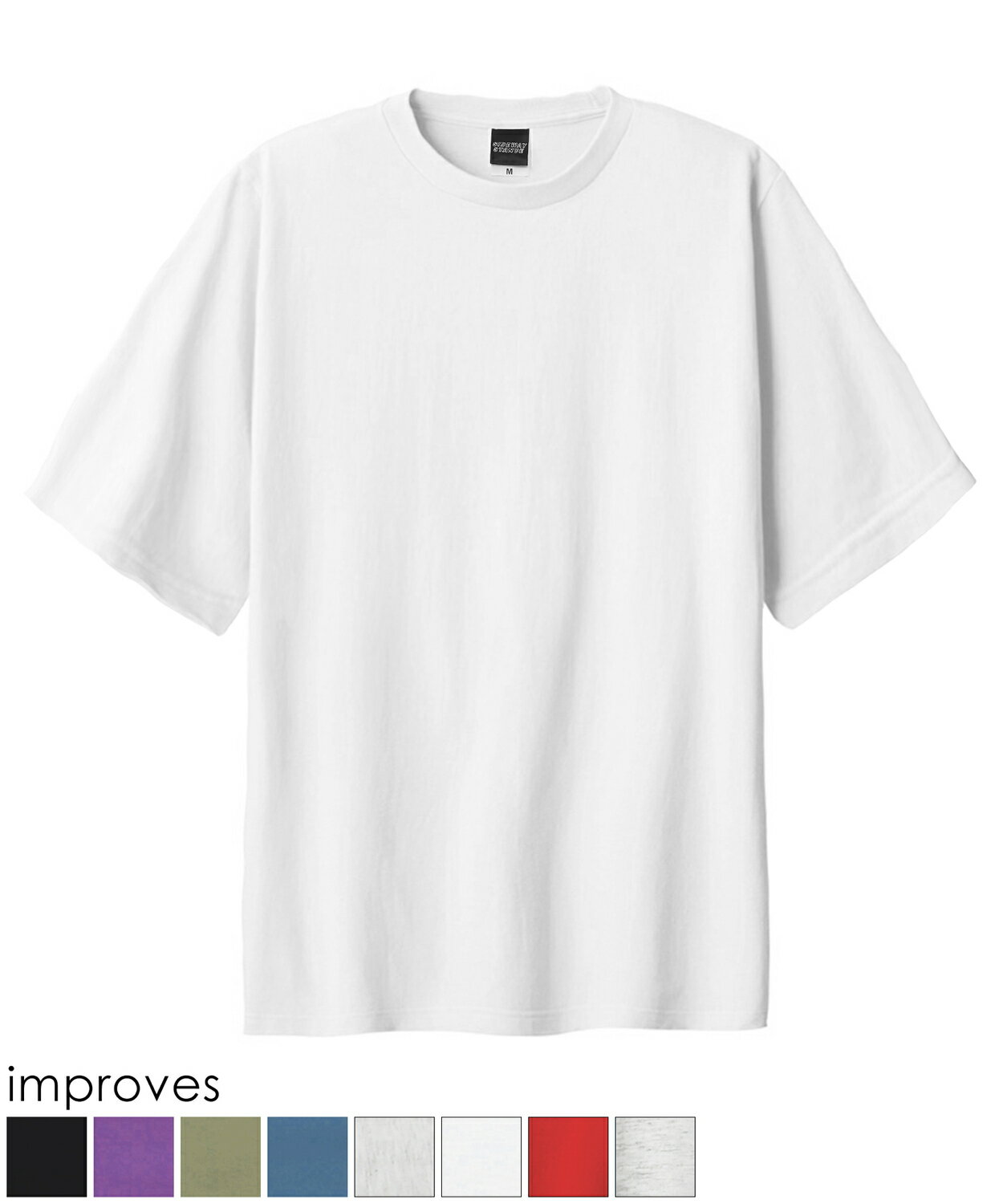 【SALE / 37% OFF】Short-sleeved T-shirt for Men and Women - SIDEWAY STANCE Plain Cut and Sewn - Oversized Fit - American Casual, Casual, Skater, Street, Vintage Mix, Korean Fashion