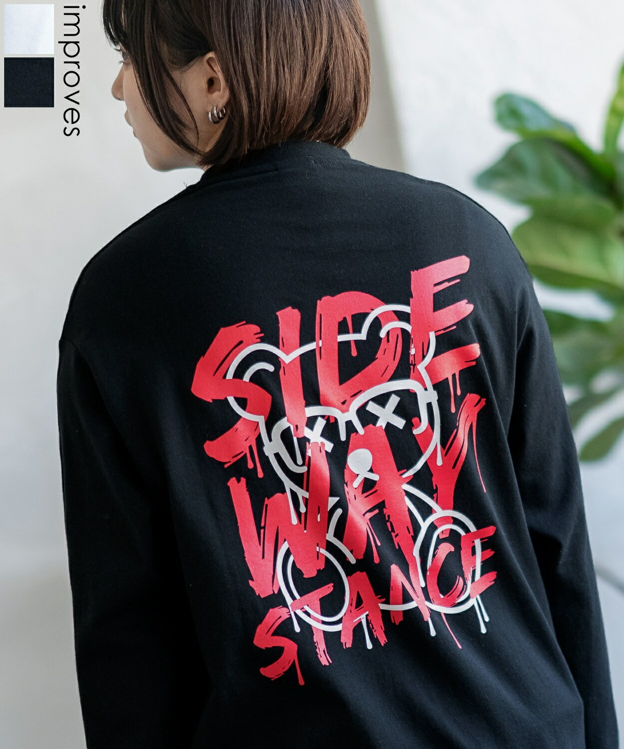 樂天商城 - 【SALE / 39%OFF】長袖Tシャツ メンズ レディース SIDEWAY STANCE サイドウェイスタンス オリジナルプリント ペンキベア グラフィック ロンT カットソー 大きめ アメカジ カジュアル スケーター ストリート 古着MIX 韓国ファッション