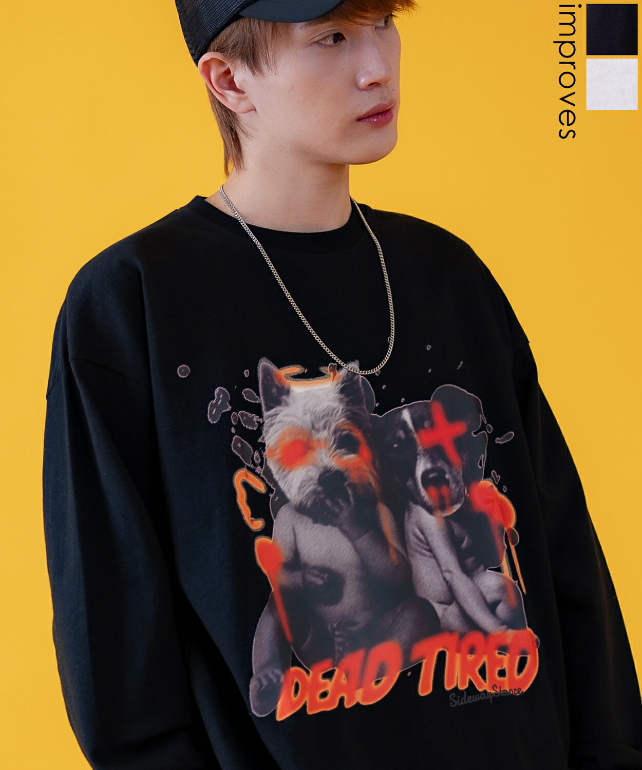 樂天商城 - 【SALE / 42%OFF】長袖Tシャツ メンズ レディース SIDEWAY STANCE サイドウェイスタンス オリジナルプリントベビードッグ グラフィック ロンT カットソー 大きめ アメカジ カジュアル スケーター ストリート 古着MIX 韓国ファッション ホワイト ブラック