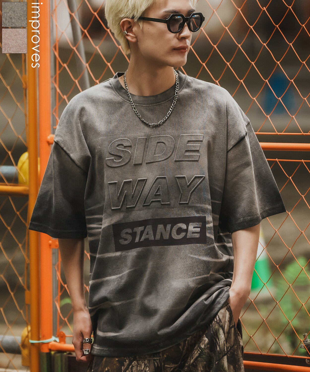 樂天商城 - 【SALE / 59%OFF】Tシャツ メンズ レディース SIDEWAY STANCE サイドウェイスタンス エンボス ロゴプリント アメカジ カジュアル スケーター ストリート 古着MIX 韓国ファッション ブラック ブラウン