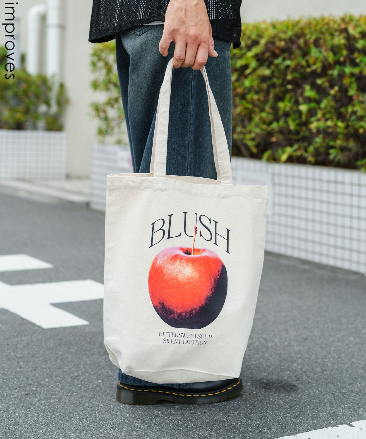 樂天商城 - 【SALE / 14%OFF】トートバッグ メンズ レディース バック 通勤 通学 サブバック アップル 小物 プリント 刺しゅう スケーター ストリート アメカジ カジュアル 韓国 ストリート ホワイト