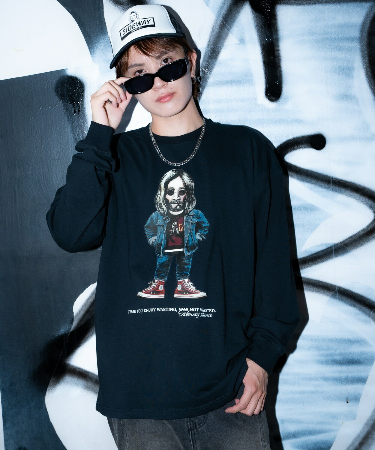 希少 レア 布袋寅泰　ロンT カットソー 長袖　黒　ブラック 楽天市場】ロンt プリント（カラーブラック）（Tシャツ・カットソー