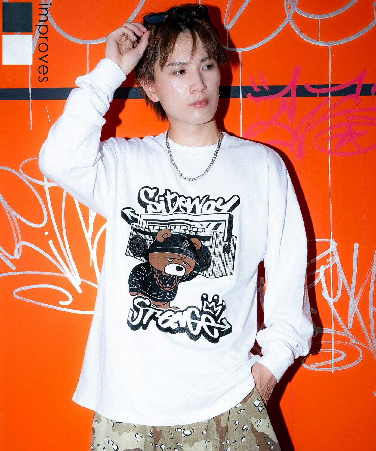 樂天商城 - 【SALE / 42%OFF】長袖Tシャツ メンズ レディース SIDEWAY STANCE サイドウェイスタンス オーディオ ベア プリント アメカジ カジュアル Y2K ストリート 90s Z世代 アニマル 韓国ファッション ブラック ホワイト
