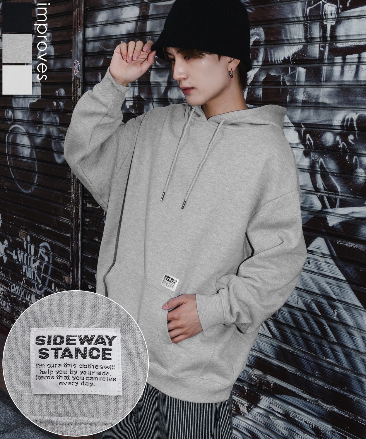 樂天商城 - 【SALE / 30%OFF】パーカー メンズ レディース SIDEWAY STANCE サイドウェイスタンス ピスネーム 裏毛 スウェット フーディー 大きめ アメカジ カジュアル Y2K ストリート 90s古着MIX 韓国ファッション ブラック ホワイト