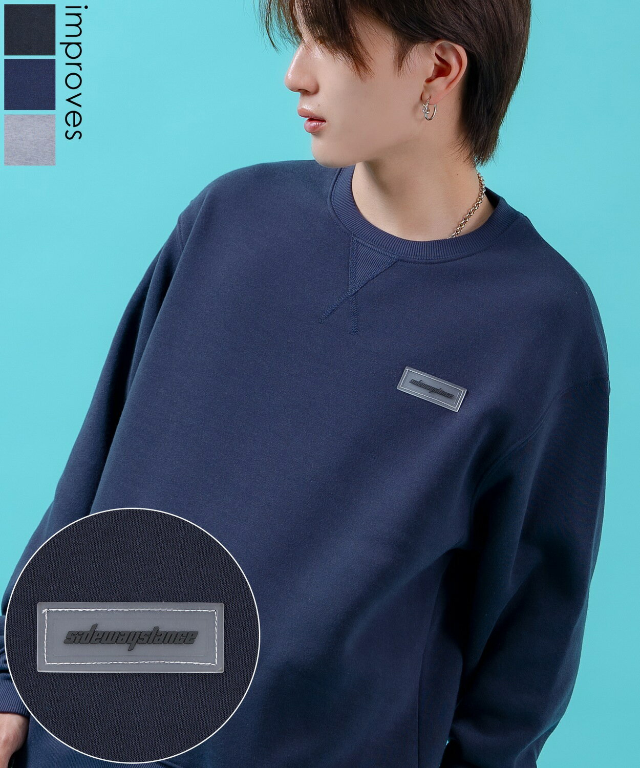 樂天商城 - 【SALE / 30%OFF】トレーナー メンズ レディース 裏起毛 フィーチャーロゴ シリコンワッペン スウェット クルーネック SIDEWAY STANCE サイドウェイスタンス プルオーバー ビッグシルエット オーバーサイズ ストリート スポーティー 韓国ファッション