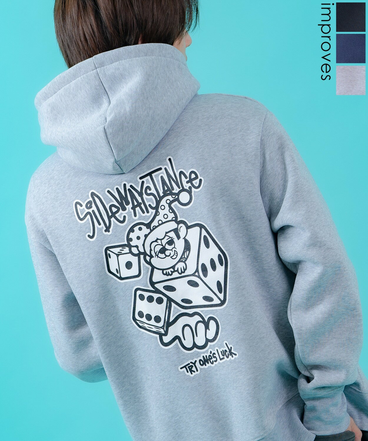 Rakuten - 【SALE / 30%OFF】プルオーバーパーカー メンズ レディース ダイス グラフィック 裏起毛 プルパーカー SIDEWAY STANCE サイドウェイスタンス プリント フーディー スエット オーバーサイズ ストリート スケーター アメカジ 古着MIX ビッグシルエット