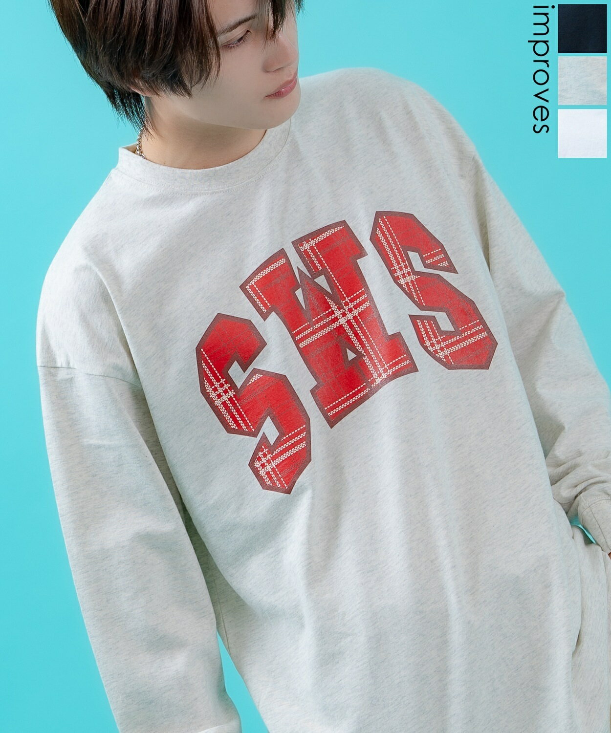 Rakuten - 【SALE / 24%OFF】長袖Tシャツ メンズ レディース SWS チェックロゴ ロンT SIDEWAY STANCE サイドウェイスタンス アメカジ 古着MIX ビッグシルエット クルーネック プリントTシャツ ユニセックス ストリート系 春 秋