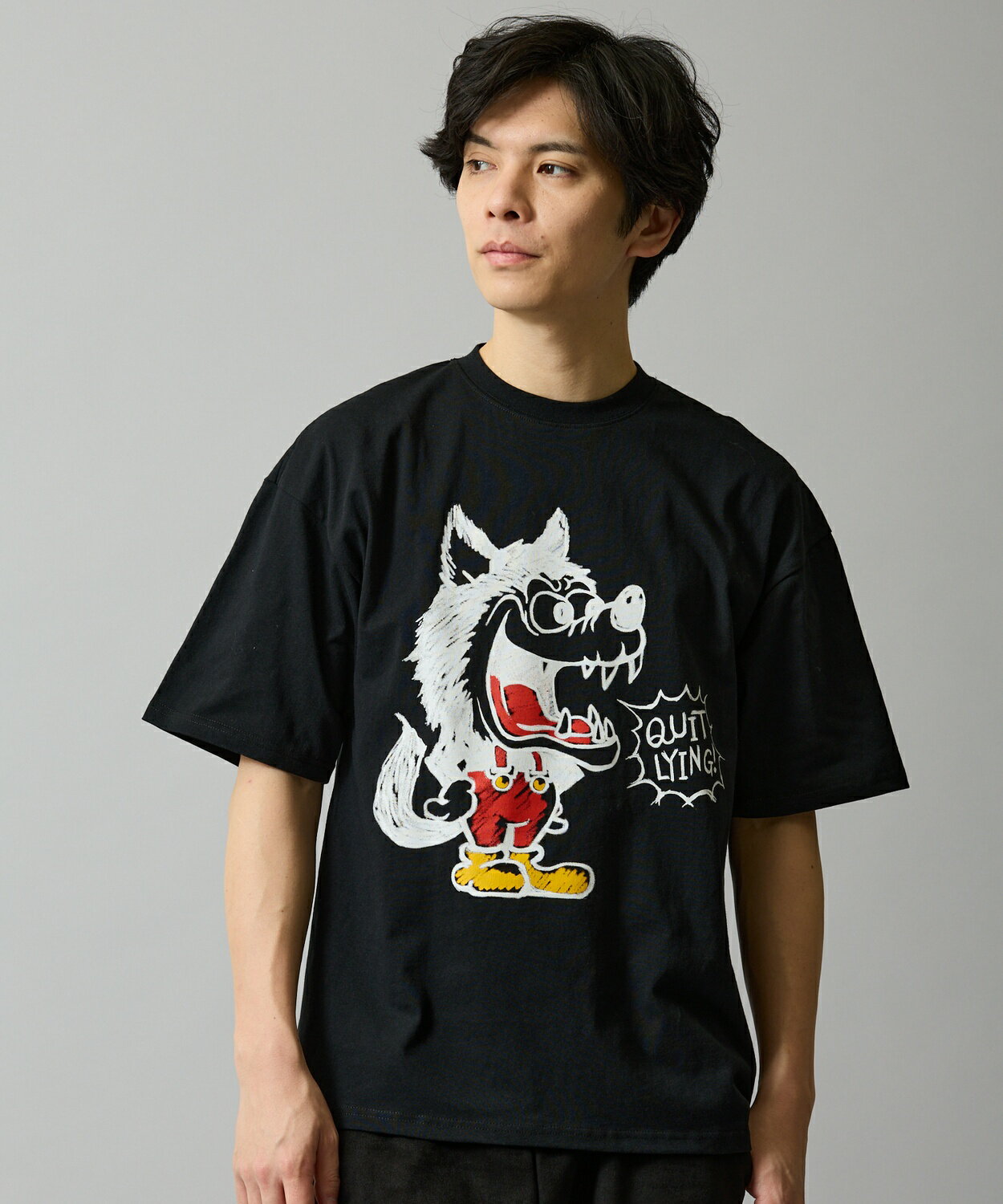 樂天商城 - 【SALE / 20%OFF】半袖Tシャツ メンズ レディース SIDEWAY STANCE サイドウェイスタンス オリジナルプリント クレヨンウルフ 半袖Tシャツ カットソー カジュアル アメカジ ストリート 韓国ファッション ブラック アッシュグレー ホワイト