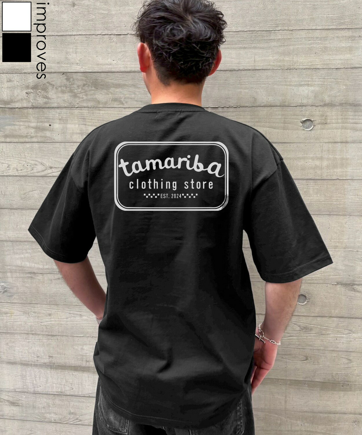 樂天商城 - 半袖Tシャツ メンズ レディース SIDEWAY STANCE サイドウェイスタンス 古着屋tamariba監修 オリジナルプリント tamaribaバックロゴ 半袖Tシャツ カットソー カジュアル アメカジ ストリート ワーク ブラック ホワイト