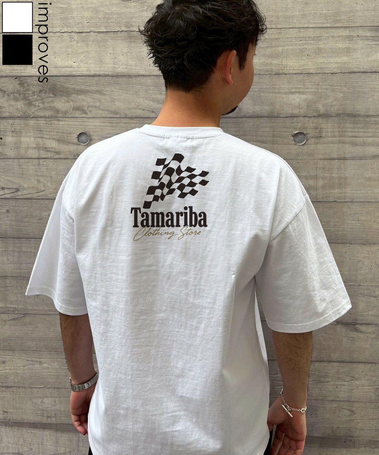 樂天商城 - 半袖Tシャツ メンズ レディース SIDEWAY STANCE サイドウェイスタンス 古着屋tamariba監修 オリジナルプリント tamaribaフラッグロゴ 半袖Tシャツ カットソー カジュアル アメカジ ストリート ワーク ブラック ホワイト