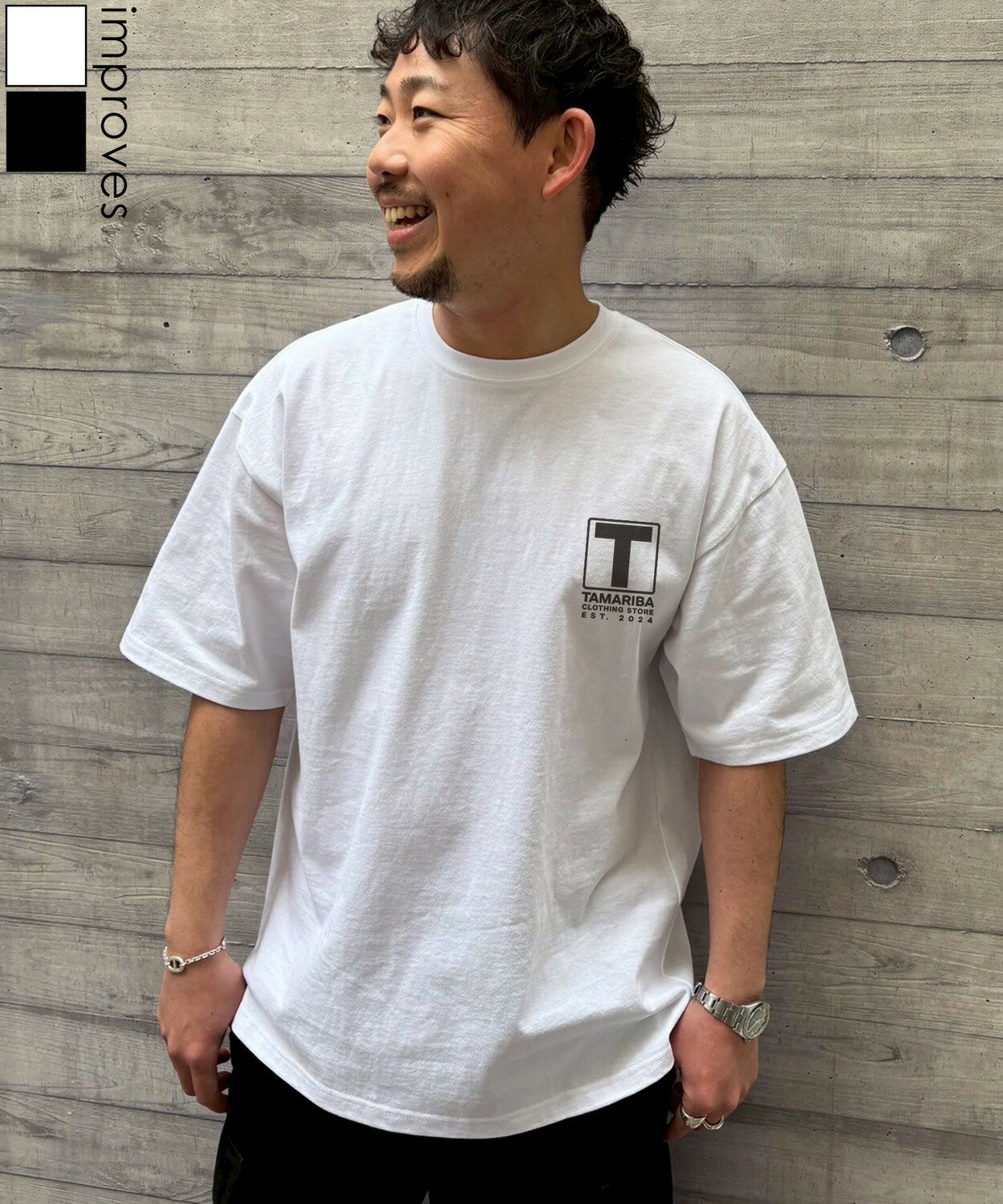 Rakuten - 半袖Tシャツ メンズ レディース SIDEWAY STANCE サイドウェイスタンス 古着屋tamariba監修 オリジナルプリント tamaribaラベルロゴ 半袖Tシャツ カットソー カジュアル アメカジ ストリート ワーク ブラック ホワイト