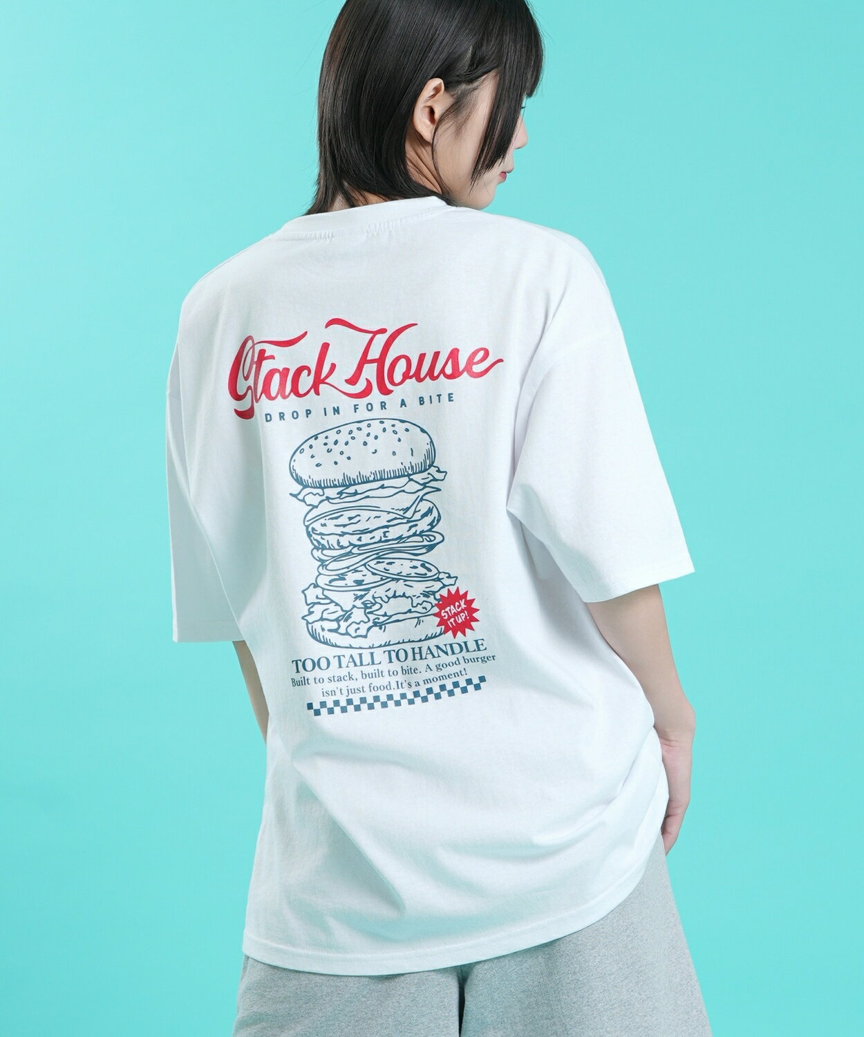 Rakuten - Tシャツ メンズ レディース SIDEWAY STANCE サイドウェイスタンス 半袖 カットソー バックプリント 大きめ アメカジ カジュアル スケーター ストリート 古着MIX 韓国ファッション ブラック ホワイト オートミール