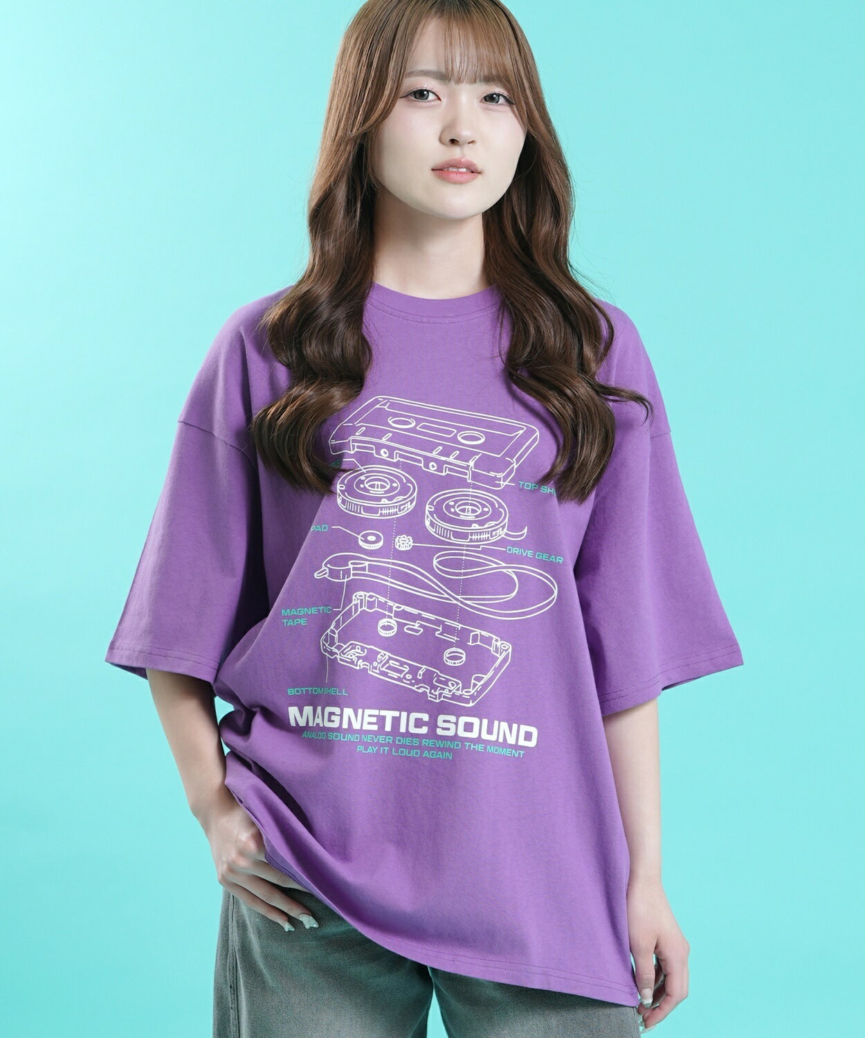 Rakuten - Tシャツ メンズ レディース SIDEWAY STANCE サイドウェイスタンス 半袖 カットソー バックプリント 大きめ アメカジ カジュアル スケーター ストリート 古着MIX 韓国ファッション ブラック ホワイト パープル