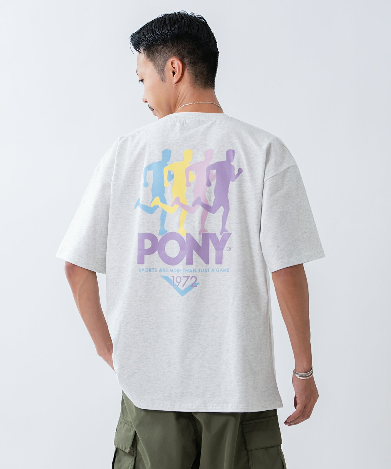 半袖Tシャツ メンズ レディース PONY ポニー カットソー プリントTシャツ オーバー...