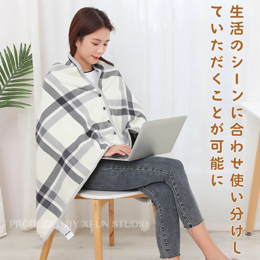 ブランケット おしゃれ 可愛い ルームウェア 暖かい 秋冬 グルーニー 冬 毛布 あったかグッズ レディース フランネル メンズ パジャマ 事務所 部屋着 毛布にもなる 着る毛布 軽い かわいい ショート クリスマス プレゼント ギフト imukat5884-10004248 ガジェットワールド サンプル画像2