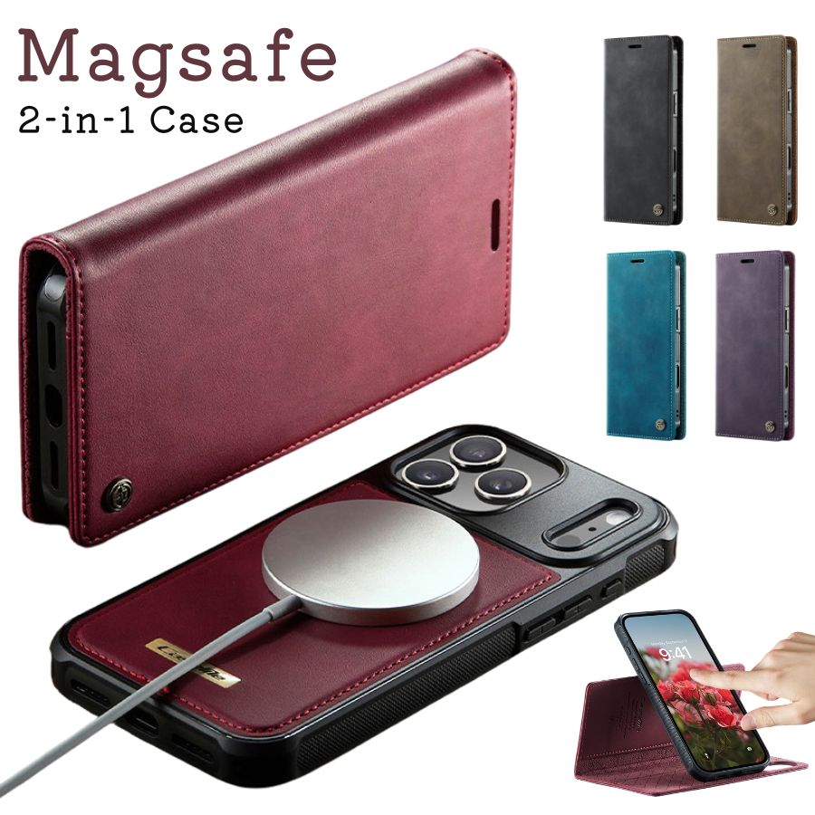乐天商城 - iPhone17 ケース 手帳型 分離式 iPhone 16 ケース MagSafe対応 iPhone15 ケース 財布付き iPhone 14 手帳型ケース iPhone13 ケース 手帳型 札入れ 盗難防止 耐衝撃 iphone 17 pro ケース スタンド マイクロファイバー裏地 レザー調