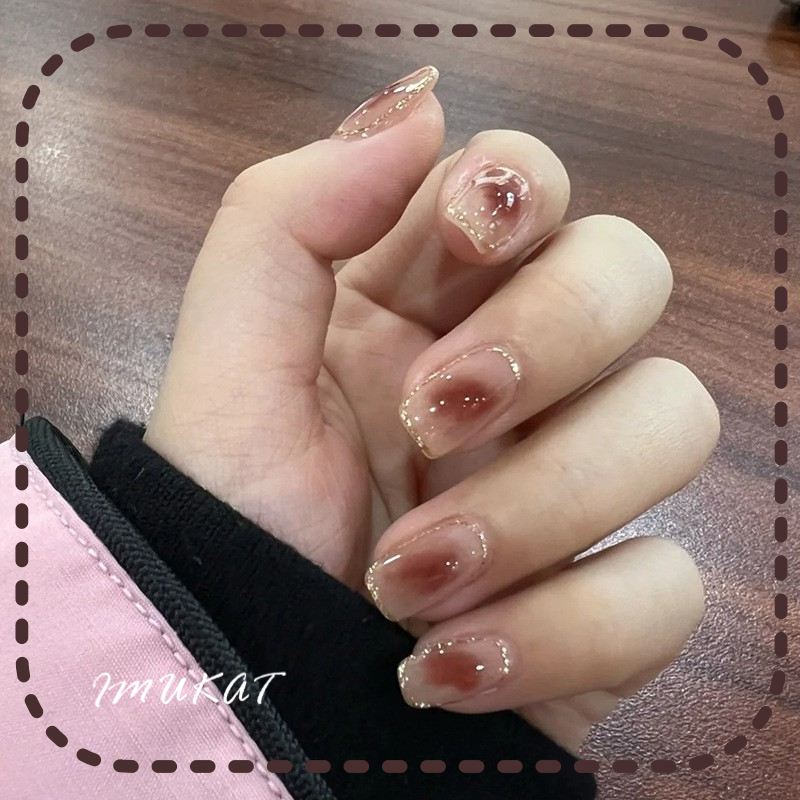 ネイルチップ ショート ピンク 朱色 キラキラ 飾り付け おしゃれ 美人 レディース おうちネイル 高級感 美人 大人 アート 美しい 秋 冬 披露宴 成人式 デート 卒業式 紅葉狩り 遊園地 送料無料 大人気 付け爪 つけ爪 貼るネイル