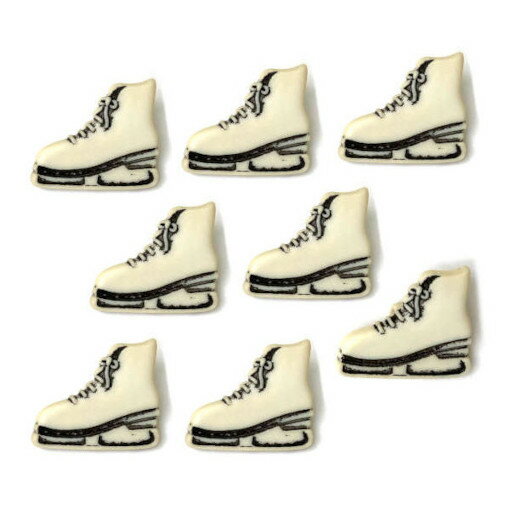 アメリカ ボタン ガローア 8個 アイススケート シューズ アイススケーター 女の子 フィギュア 女 ...