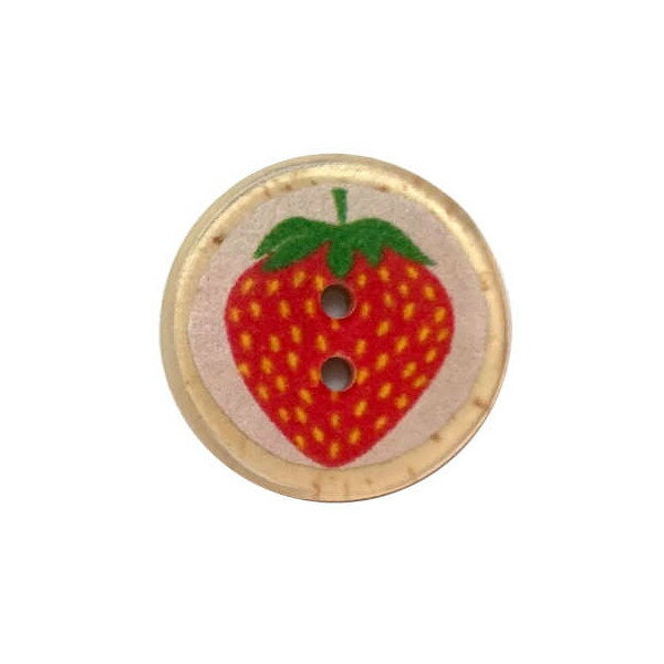 ドイツデザイン ココナッツ＆レジンボタン ストロベリー JKフルーツ いちご 苺 フルーツ 果物 入園 入学 女の子 幼稚園 小学校 レトロ ナチュラル
