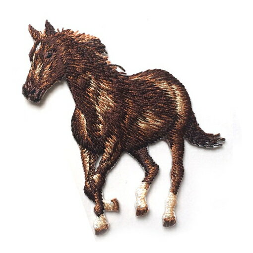 アップリケ ワッペン リアル ホース 馬 UI 動物 アニマル ホース アイロン接着 入園 入学 準備 サラブ..