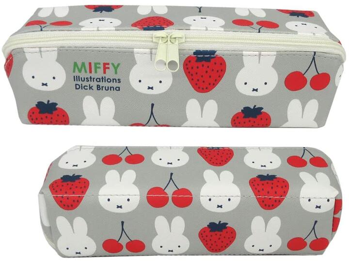 ミッフィー/トレー型ペンポーチ(BA21-55)/グレー/いちご(mail 300)