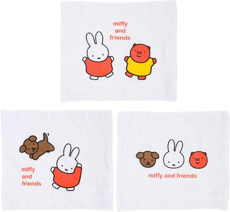 ▲ミッフィー/おしぼり3個セット(MF820)/miffy and friends/みっふぃー/クツワ(mail 290)