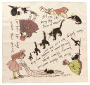 ●くらはしれい/大判ハンカチ/黒猫(F170-12)(705286)/学研ステイフル(mail 190)