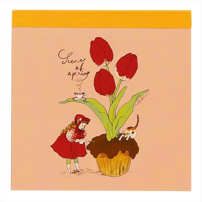 ●くらはしれい/スクエアメモ/花(M048-97)(708065)/学研ステイフル(mail 190)