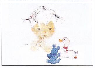 いわさきちひろ/ポストカード/アヒルとクマとあかちゃん(468 PC-0010518260)/アートプリントジャパン(mail 190)