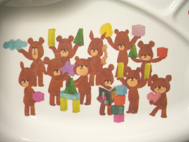 ●くまのがっこう/メラミン樹脂/ランチ皿(CM-69J)/関東プラスチック工業(mail 450) in-nagare-10013934 キャラクターズラボ サンプル画像2