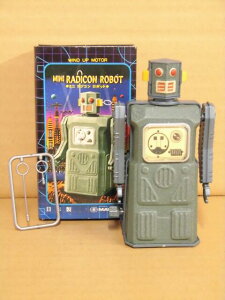 ●ゼンマイロボット ミニ ラジコン ロボット 増田屋コーポレーション 日本製 ブリキのおもちゃ(mail 390)