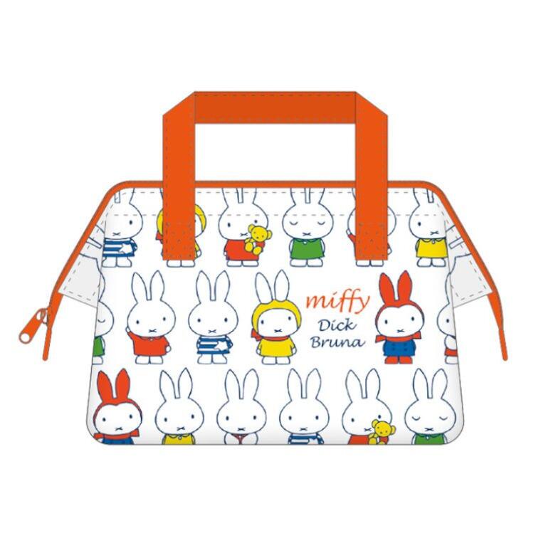 ●ミッフィー/保冷バッグ(BS21-29)/ホワイト/ミッフィーがいっぱい/miffy/みっふぃー/スクエア(mail 290)