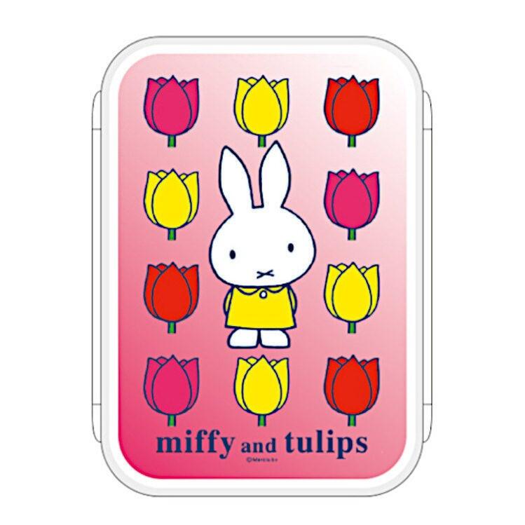 ●ミッフィー/抗菌スクエアランチボックス(BS21-58)/ピンク/チューリップ/miffy/みっふぃー/スクエア/値下げしました(mail 350)