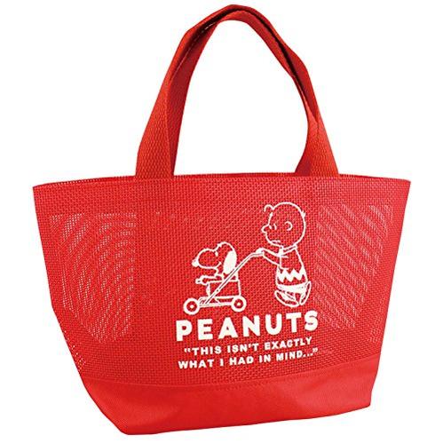 スヌーピー/メッシュバッグ/RED(PA-1801)/PEANUTS/大西賢製販/値下げしました(mail 190)