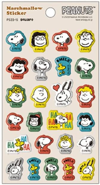 ●スヌーピー/マシュマロシール(PS23-15)(306252)/スクエア(mail 190)