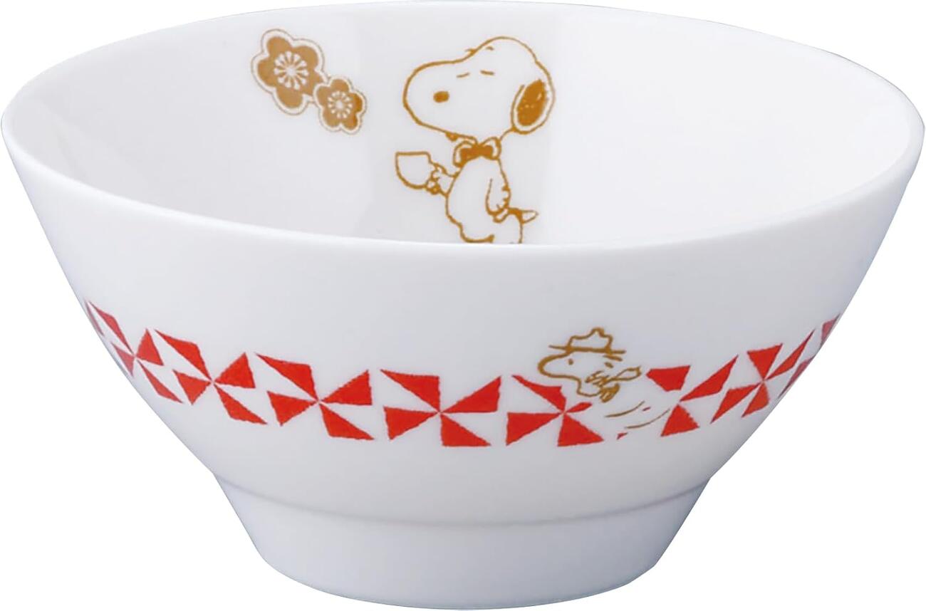 □●スヌーピー 飯椀 赤(SN1901-312) (220467) 290ml 茶碗 山加商店 (takuhai)