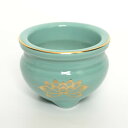 香炉 青磁 金ハス 2.5号 3号 3.5号 陶器 仏具