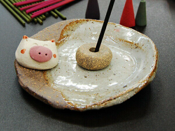 【ポイント10倍 11/20〜11/27】福ぶた お香立て お香 ルームインセンス 香皿 癒し グッズ