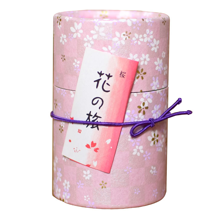 線香 花の旅 桜のかおり 円筒 奥野晴明堂 ミニ寸 短寸 自宅用 煙が少ない お線香 家庭用 実用 お香 お線香 微煙香 お供え 贈答 ギフト プレゼント