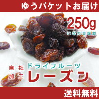 ★メール便対応商品/送料込!大自然の恵みを凝縮したドライフルーツ。【レーズン】250g