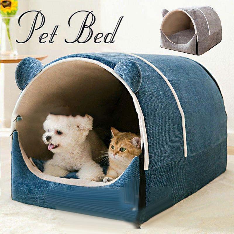 ペットベッド ドーム型 ハウス 2way ペット 小型犬 犬用 猫用 ペットドーム かわいい おしゃれ ペットグッズ ネコ イヌ 暖かい 冬用 ペット用品 オールシーズン