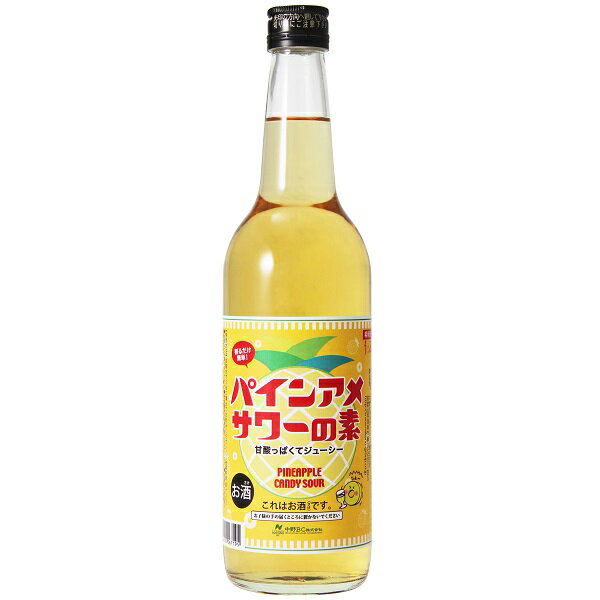 送料無料 中野BC パインアメサワーの素 600ml 6本 ケース