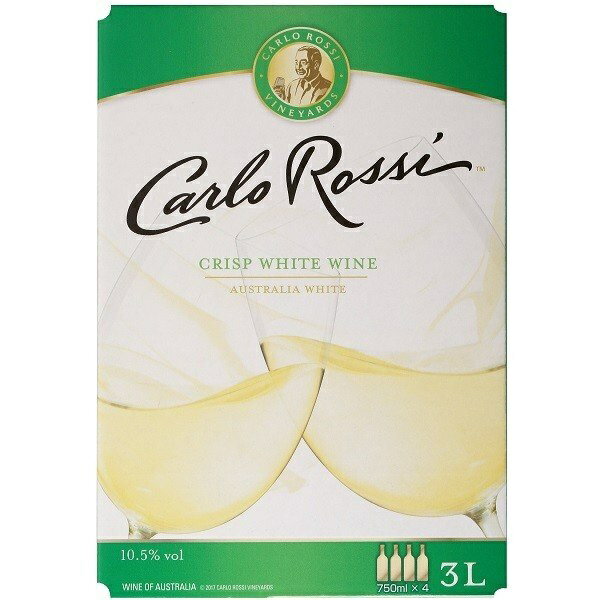 楽天いなげや楽天市場店送料無料 オーストラリア白ワイン カルロ ロッシ Dホワイト BIB 3L×4箱 ケース
