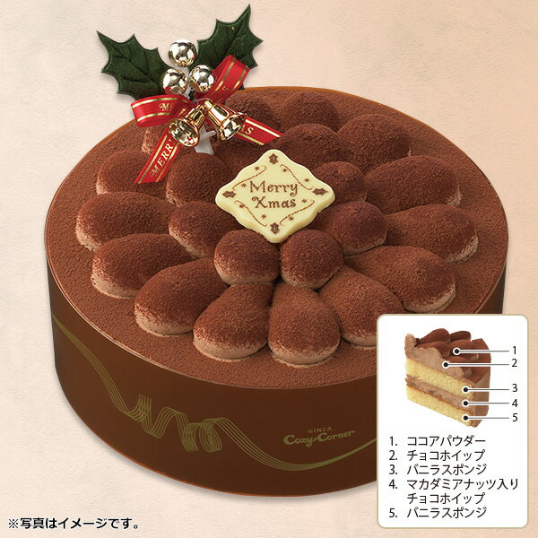 クリスマスケーキ 2023 送料無料 銀座コージーコーナー クリスマスチョコレートケーキ 5号（直径約15cm）